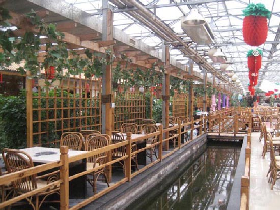 智能溫室生態餐廳內景
